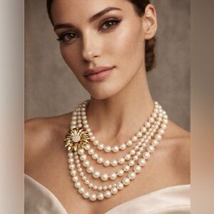 NWT Kate Spade Dazzling Daises Faux Pearl Necklace